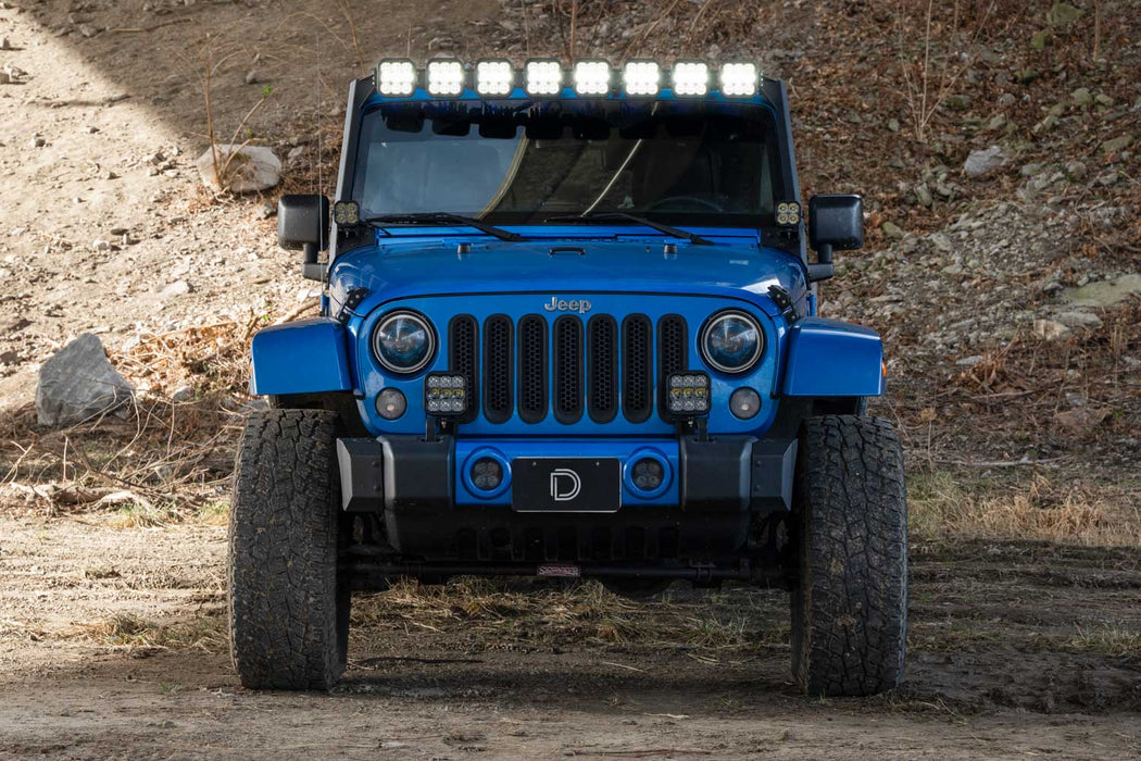 Jeep JK SS5 Pro CrossLink Windshield Yellow Combo Lightbar Kit Diode Dynamics - TRUCKED UP - Truck Superstore