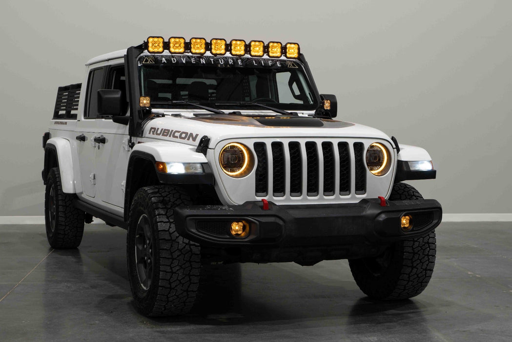 Jeep JL SS5 Pro CrossLink Windshield Yellow Combo Lightbar Kit Diode Dynamics - TRUCKED UP - Truck Superstore