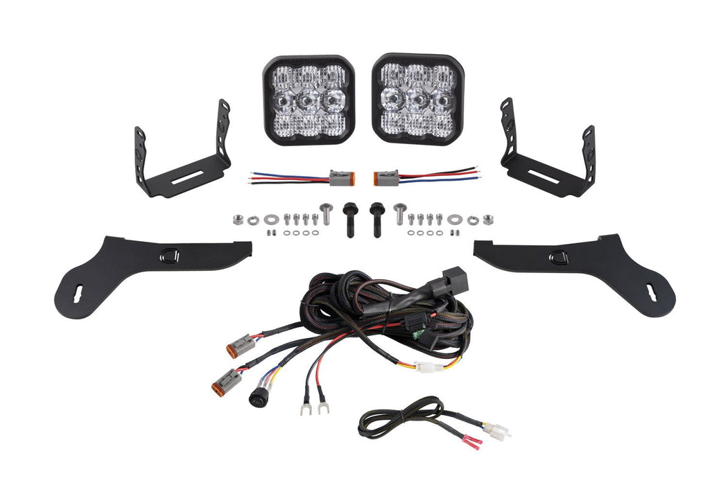 SS5 Bumper LED Pod Light Kit for 2017-2020 Ford Raptor Sport White Combo Diode Dynamics - TRUCKED UP - Truck Superstore