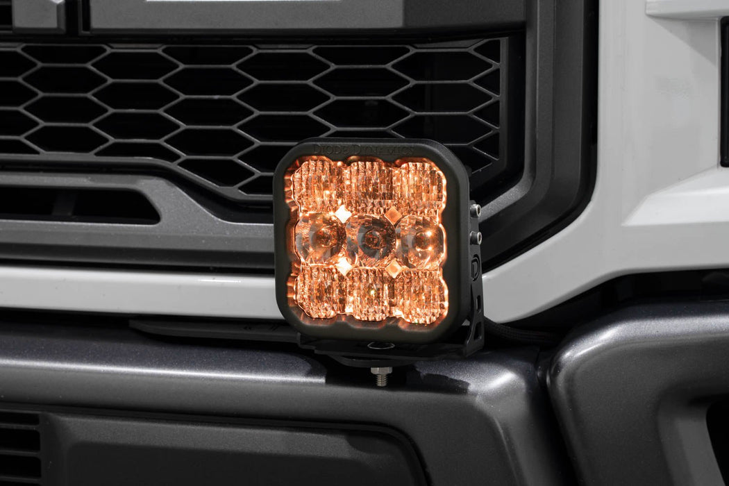 SS5 Bumper LED Pod Light Kit for 2017-2020 Ford Raptor Sport Yellow Combo Diode Dynamics - TRUCKED UP - Truck Superstore