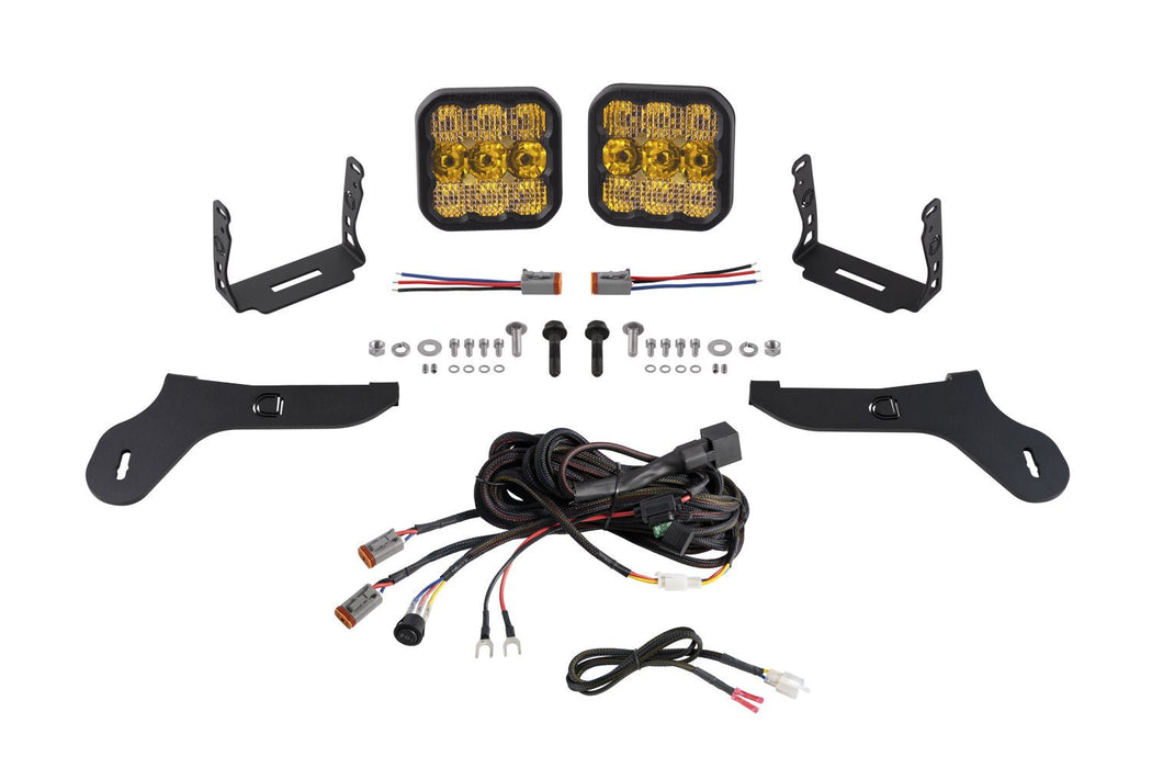 SS5 Bumper LED Pod Light Kit for 2017-2020 Ford Raptor Sport Yellow Combo Diode Dynamics - TRUCKED UP - Truck Superstore