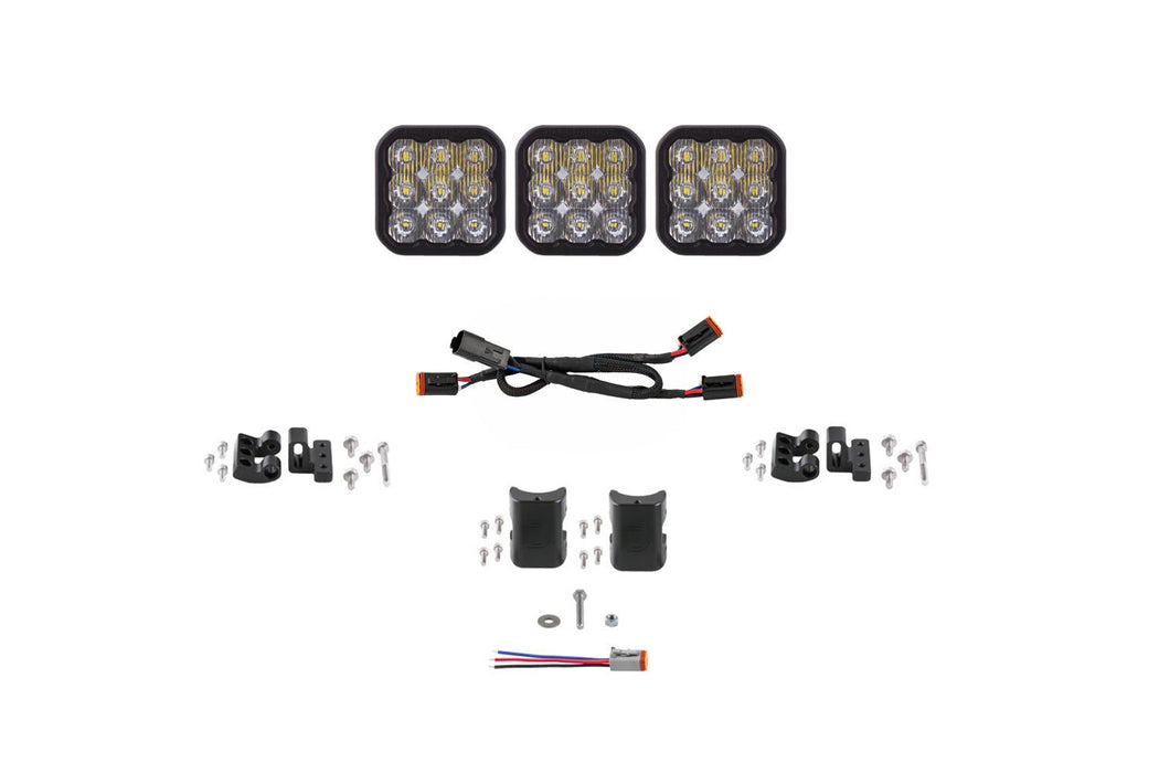 SS5 Pro Universal CrossLink 3-Pod Lightbar White Driving Diode Dynamics - TRUCKED UP - Truck Superstore