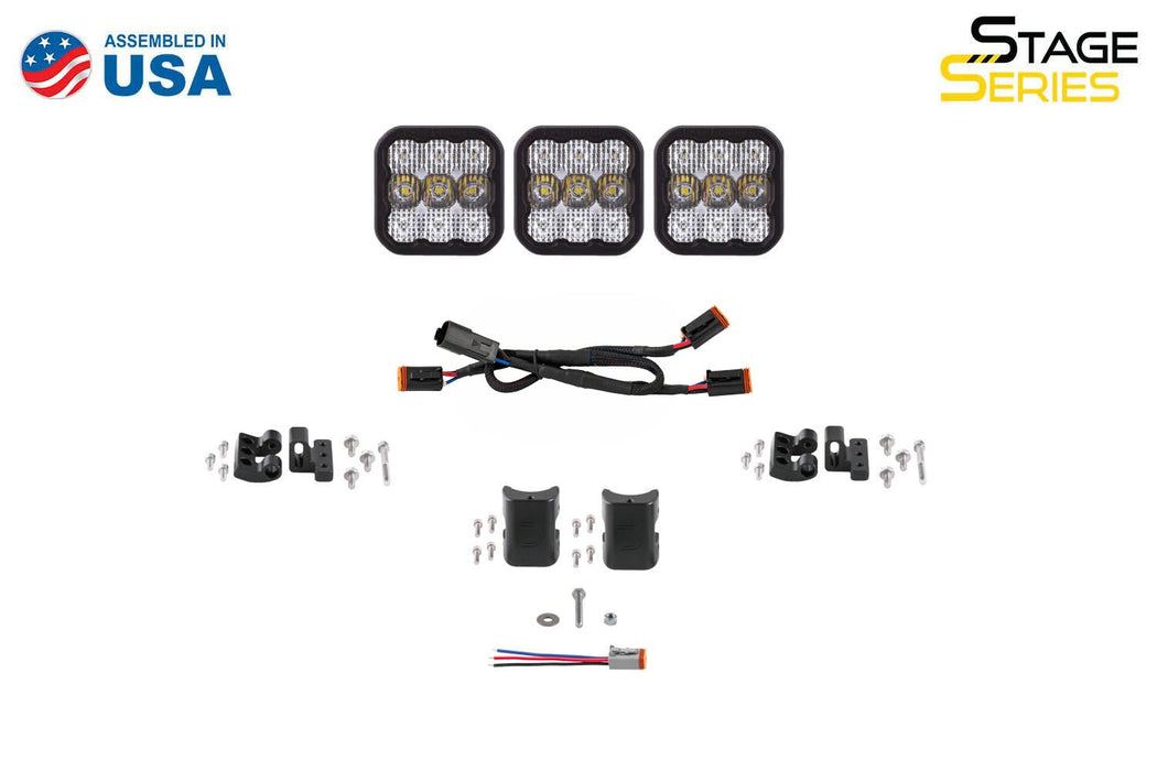 SS5 Pro Universal CrossLink 3-Pod Lightbar White Driving Diode Dynamics - TRUCKED UP - Truck Superstore