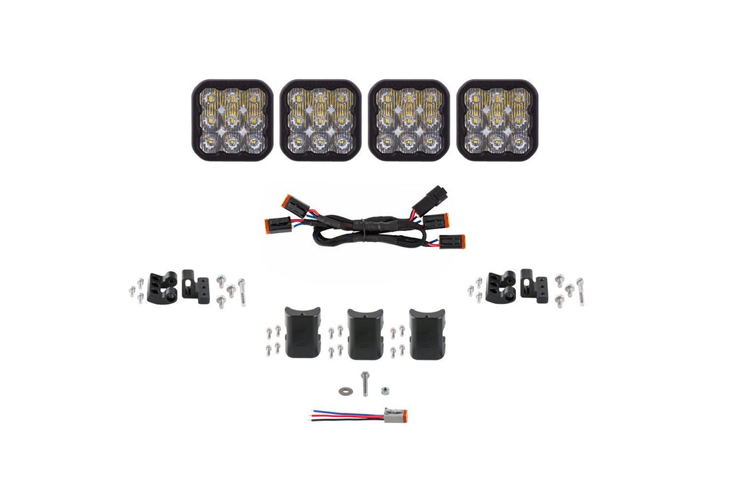 SS5 Pro Universal CrossLink 4-Pod Lightbar White Driving Diode Dynamics - TRUCKED UP - Truck Superstore
