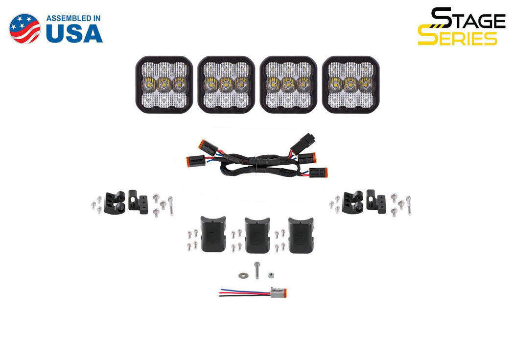 SS5 Pro Universal CrossLink 4-Pod Lightbar White Driving Diode Dynamics - TRUCKED UP - Truck Superstore