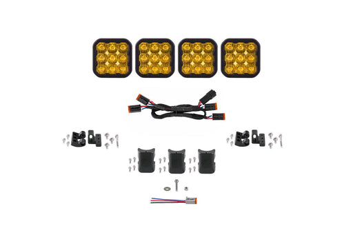 SS5 Pro Universal CrossLink 4-Pod Lightbar Yellow Driving Diode Dynamics - TRUCKED UP - Truck Superstore