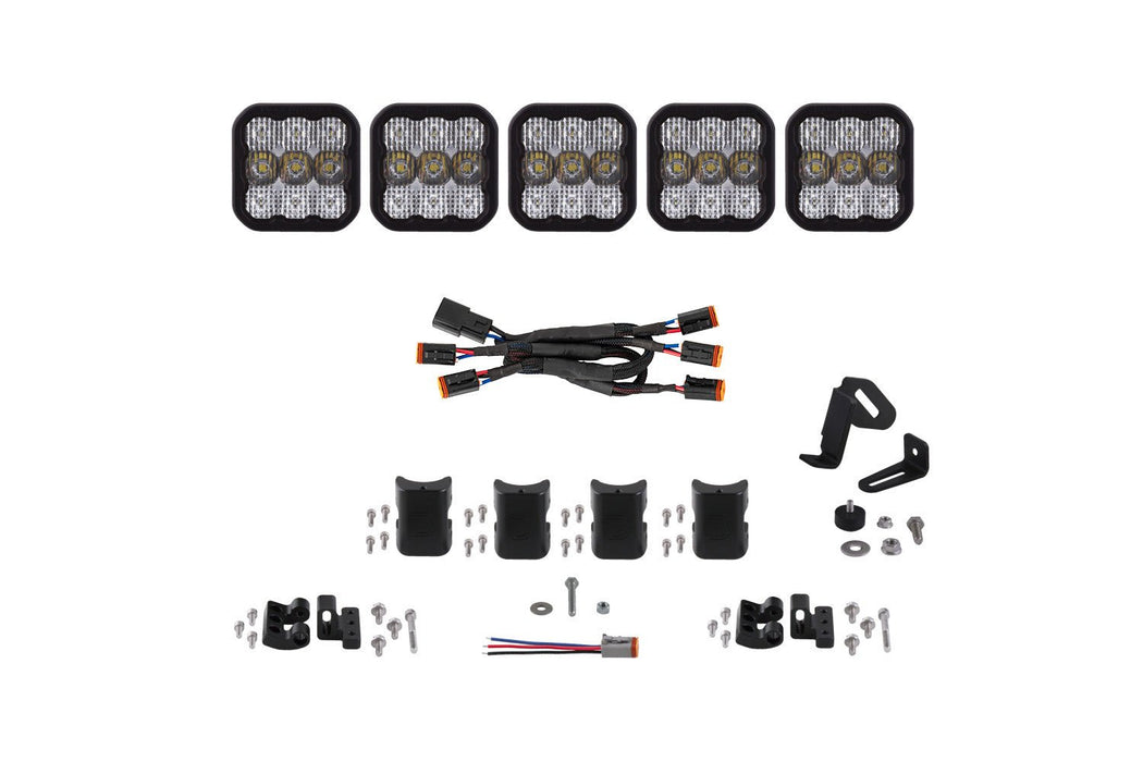 SS5 Pro Universal CrossLink 5-Pod Lightbar White Combo Diode Dynamics - TRUCKED UP - Truck Superstore