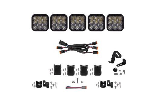 SS5 Pro Universal CrossLink 5-Pod Lightbar White Driving Diode Dynamics - TRUCKED UP - Truck Superstore