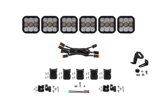 SS5 Pro Universal CrossLink 6-Pod Lightbar White Combo Diode Dynamics - TRUCKED UP - Truck Superstore