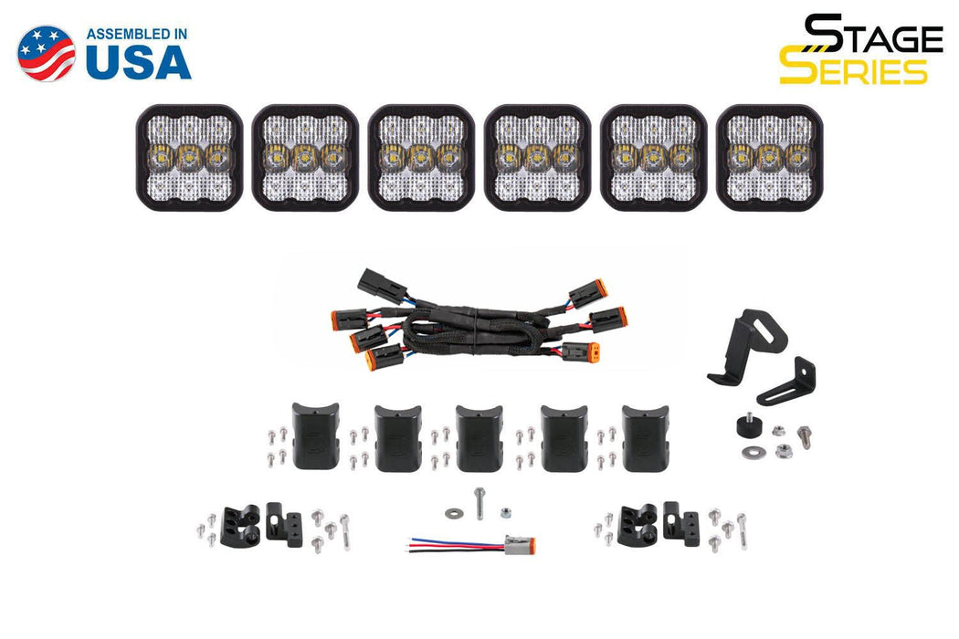 SS5 Pro Universal CrossLink 6-Pod Lightbar White Combo Diode Dynamics - TRUCKED UP - Truck Superstore