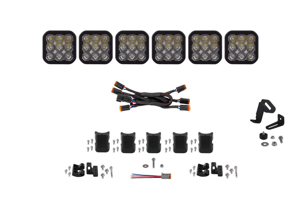 SS5 Pro Universal CrossLink 6-Pod Lightbar White Driving Diode Dynamics - TRUCKED UP - Truck Superstore