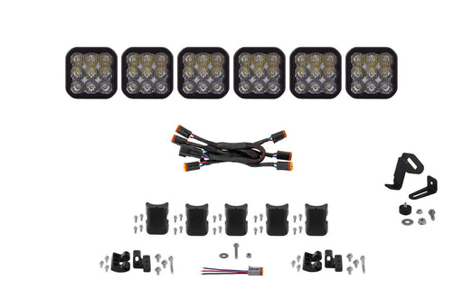 SS5 Pro Universal CrossLink 6-Pod Lightbar White Driving Diode Dynamics - TRUCKED UP - Truck Superstore