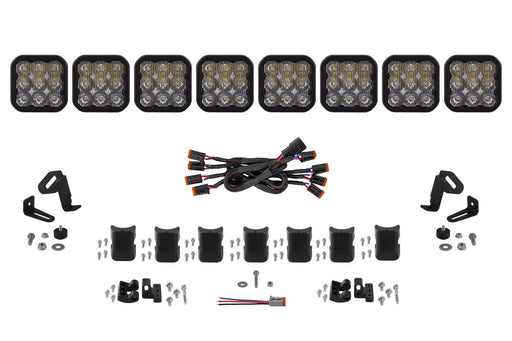 SS5 Pro Universal CrossLink 8-Pod Lightbar White Driving Diode Dynamics - TRUCKED UP - Truck Superstore