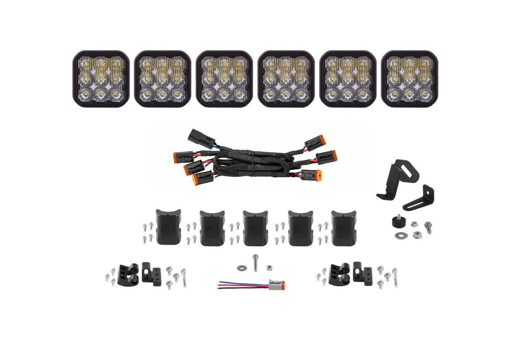 SS5 Sport Universal CrossLink 6-Pod Lightbar White Driving Diode Dynamics - TRUCKED UP - Truck Superstore