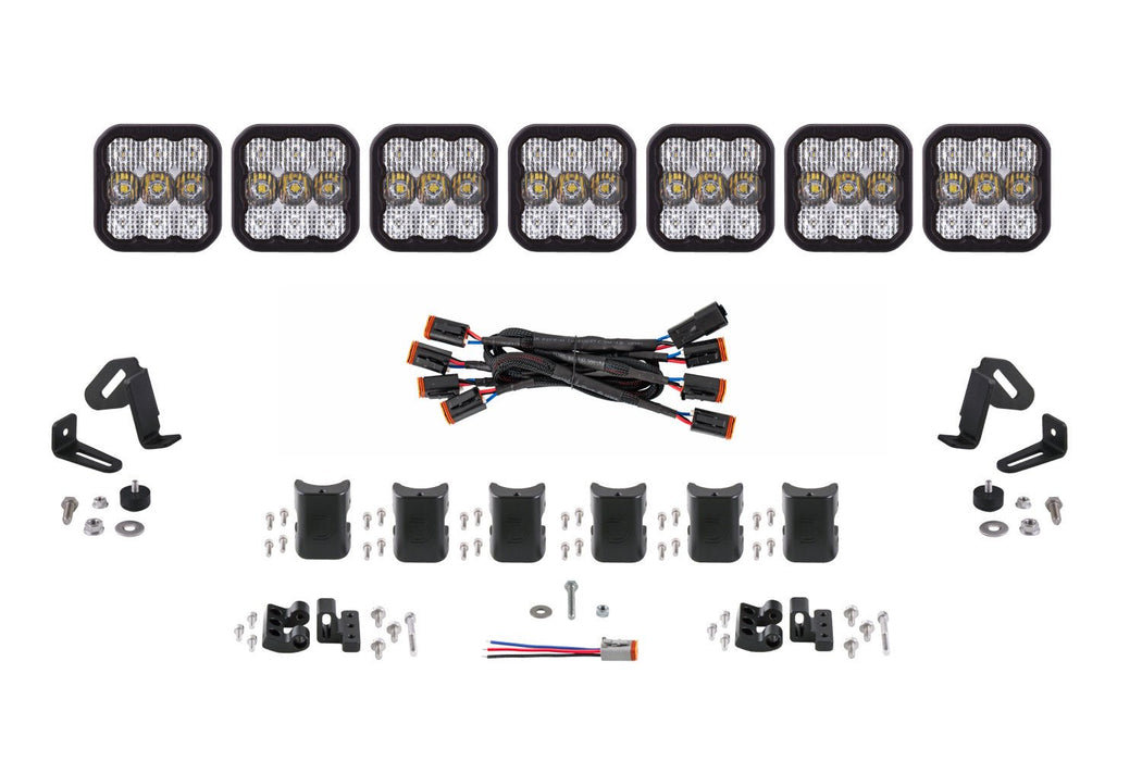 SS5 Sport Universal CrossLink 7-Pod Lightbar White Combo Diode Dynamics - TRUCKED UP - Truck Superstore