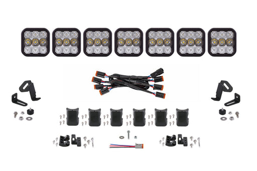 SS5 Sport Universal CrossLink 7-Pod Lightbar White Combo Diode Dynamics - TRUCKED UP - Truck Superstore