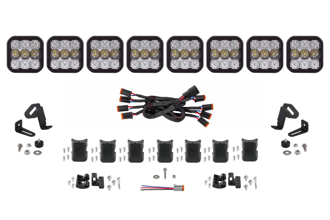 SS5 Sport Universal CrossLink 8-Pod Lightbar White Combo Diode Dynamics - TRUCKED UP - Truck Superstore