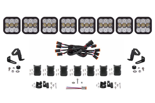 SS5 Sport Universal CrossLink 8-Pod Lightbar White Combo Diode Dynamics - TRUCKED UP - Truck Superstore