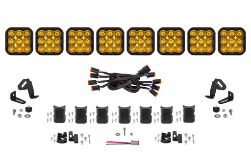 SS5 Sport Universal CrossLink 8-Pod Lightbar Yellow Driving Diode Dynamics - TRUCKED UP - Truck Superstore