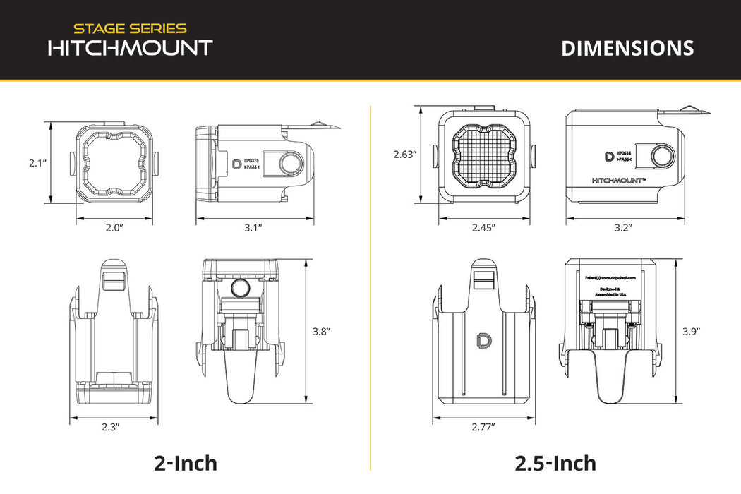 Hitch Mount LED Pod Reverse Kit for 2022+ Ford Maverick C1 Sport Diode Dynamics - TRUCKED UP - Truck Superstore