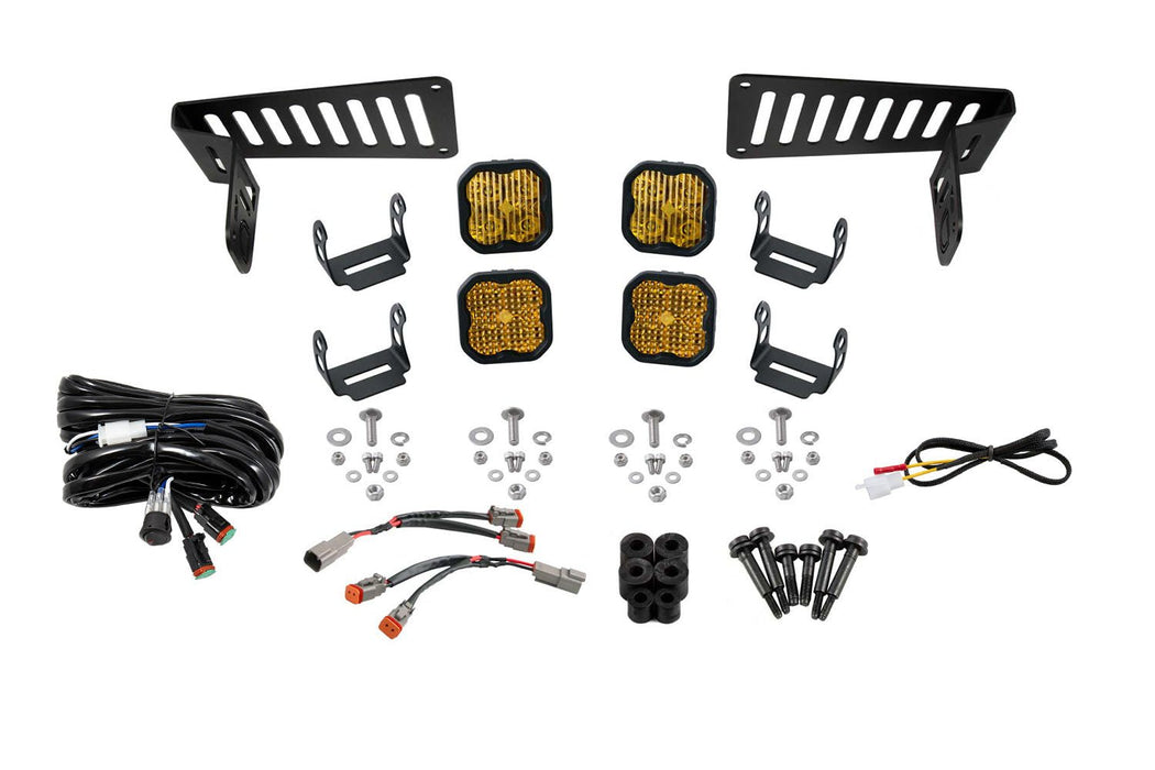 SS3 Cowl LED Bracket Kit for 2018-2021 Jeep JL Wrangler/Gladiator, Yellow Sport - TRUCKED UP - Truck Superstore