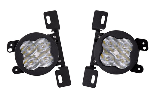 SS3 LED Fog Light Kit for 2007-2018 Jeep JK Wrangler White SAE Fog Pro w/ Backlight Type MR Bracket Kit Diode Dynamics - TRUCKED UP - Truck Superstore
