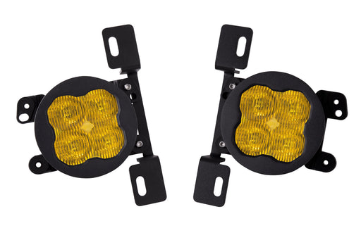 SS3 LED Fog Light Kit for 2007-2018 Jeep JK Wrangler Yellow SAE Fog Max w/ Backlight Type MR Bracket Kit Diode Dynamics - TRUCKED UP - Truck Superstore