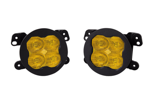 SS3 LED Fog Light Kit for 2014-2017 Jeep Cherokee Yellow SAE Fog Pro w/ Backlight Type M Bracket Kit Diode Dynamics - TRUCKED UP - Truck Superstore
