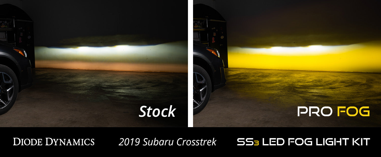 SS3 LED Fog Light Kit for 2016-2021 Subaru Crosstrek White SAE Fog Max w/ Backlight Diode Dynamics - TRUCKED UP - Truck Superstore