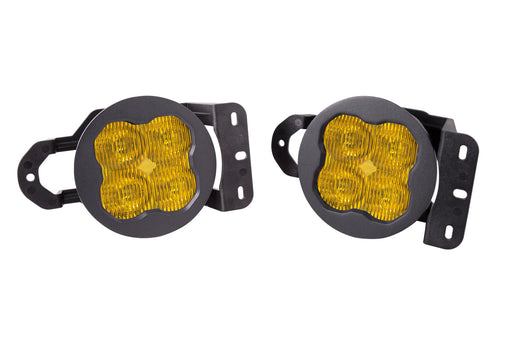 SS3 LED Fog Light Kit for 2018-2021 Jeep JL Wrangler Yellow SAE Fog Pro w/ Backlight Type MS Bracket Kit Diode Dynamics - TRUCKED UP - Truck Superstore