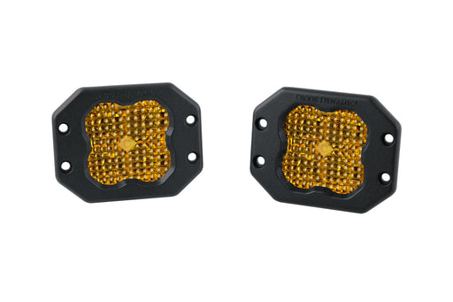 SS3 Pro ABL Yellow Flood Flush Pair Diode Dynamics - TRUCKED UP - Truck Superstore