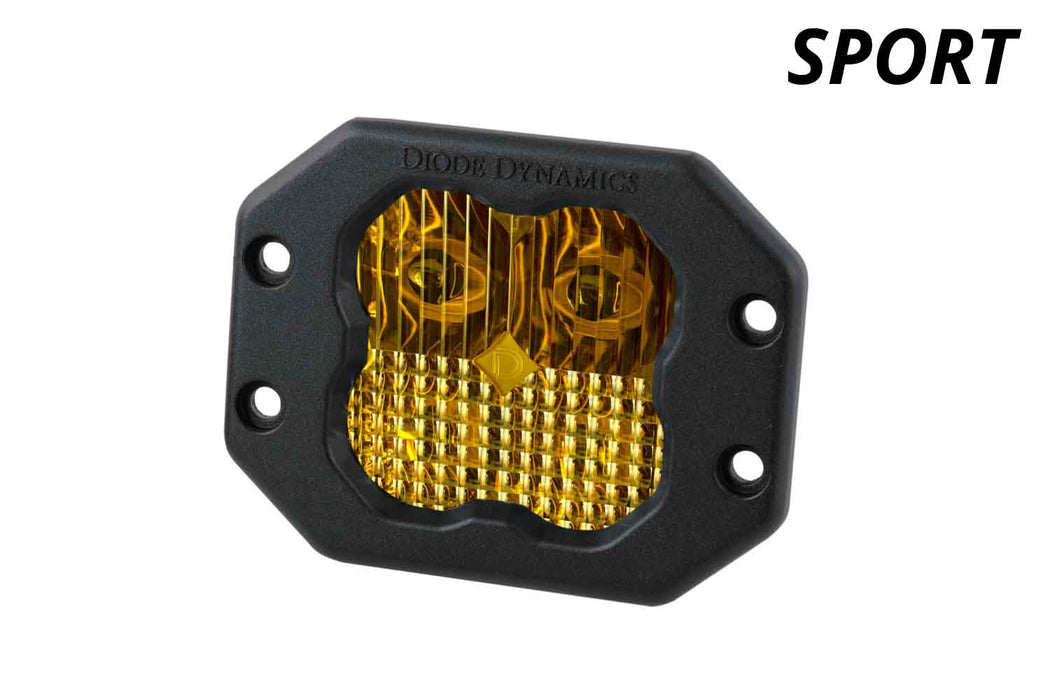 SS3 Sport ABL Yellow Flood Flush Single Diode Dynamics - TRUCKED UP - Truck Superstore