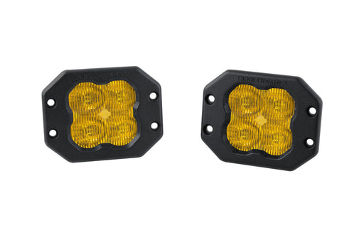 SS3 Sport ABL Yellow SAE Fog Flush Pair Diode Dynamics - TRUCKED UP - Truck Superstore