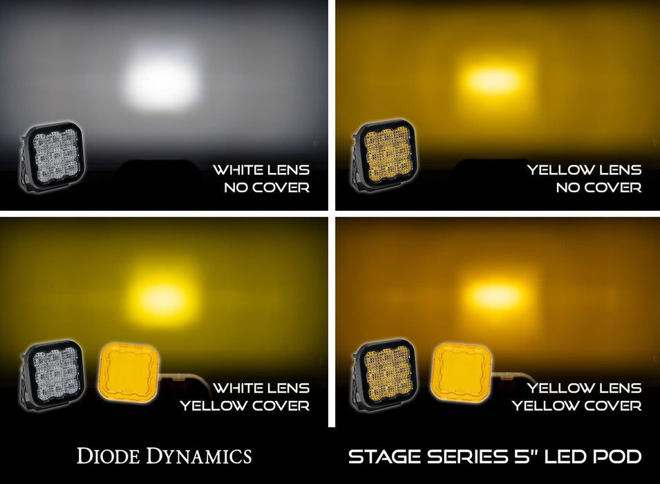 SS5 LED Pod Cover Yellow Diode Dynamics - TRUCKED UP - Truck Superstore