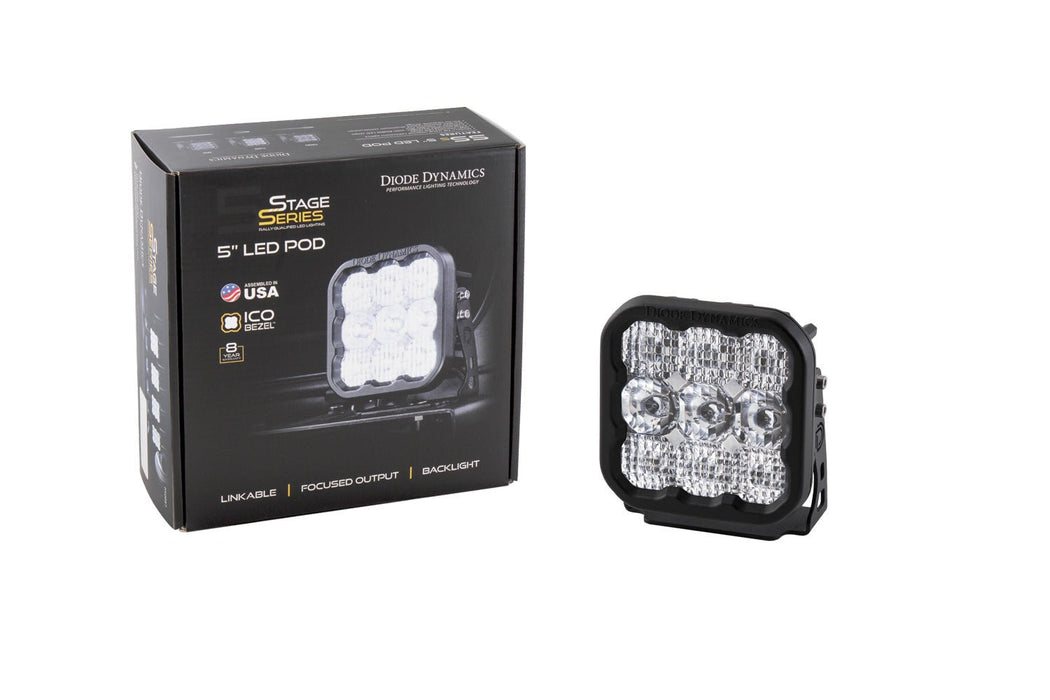 SS5 LED Pod Pro White Spot Single Diode Dynamics - TRUCKED UP - Truck Superstore