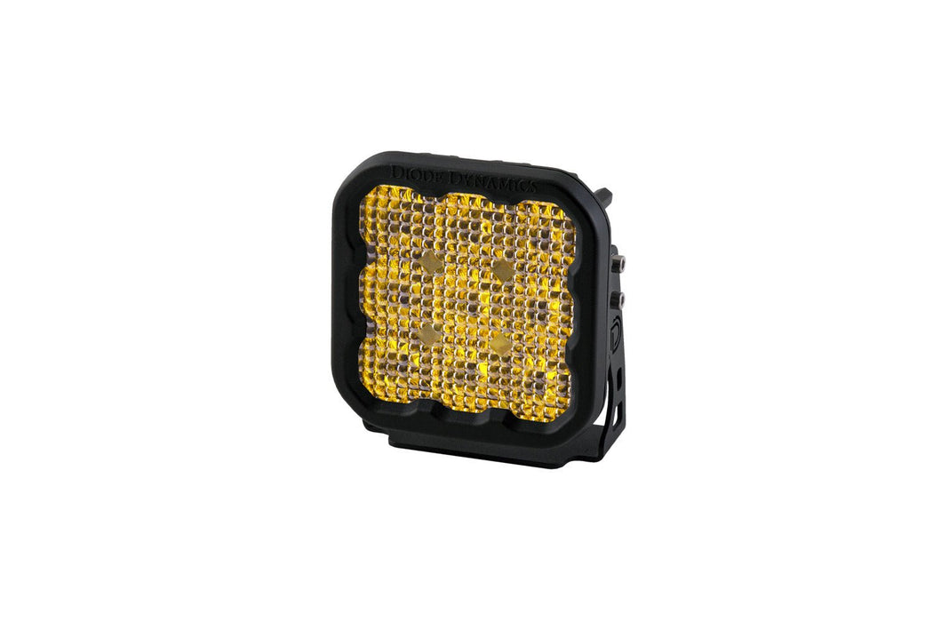 SS5 LED Pod Pro Yellow Flood Single Diode Dynamics - TRUCKED UP - Truck Superstore