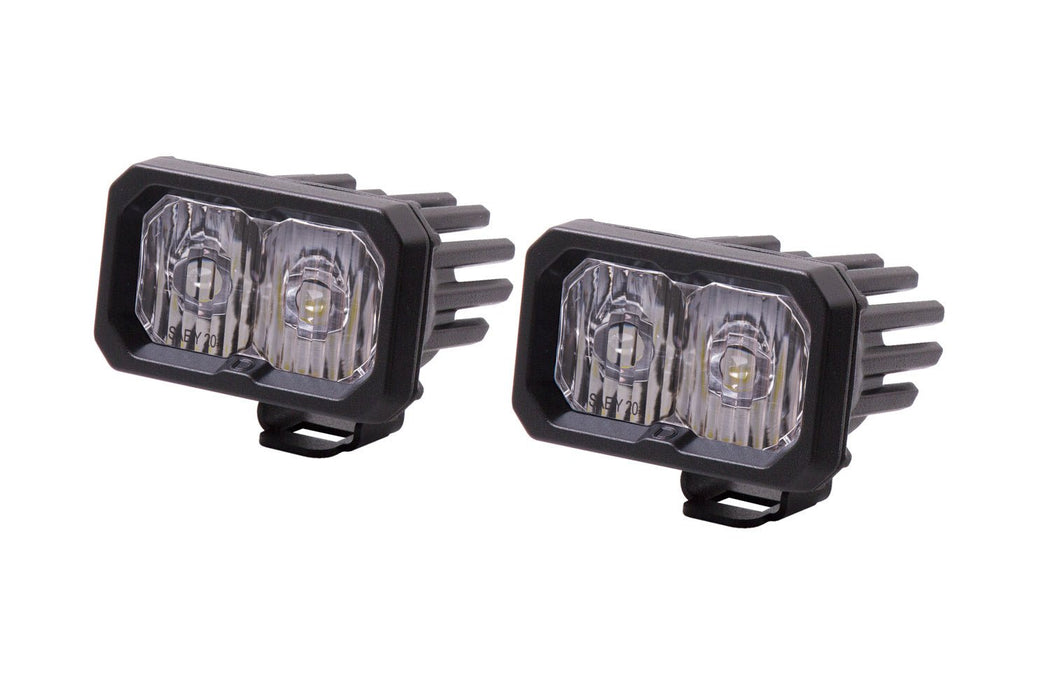 Stage Series 2 Inch LED Pod, Pro White Driving Standard ABL Pair - TRUCKED UP - Truck Superstore