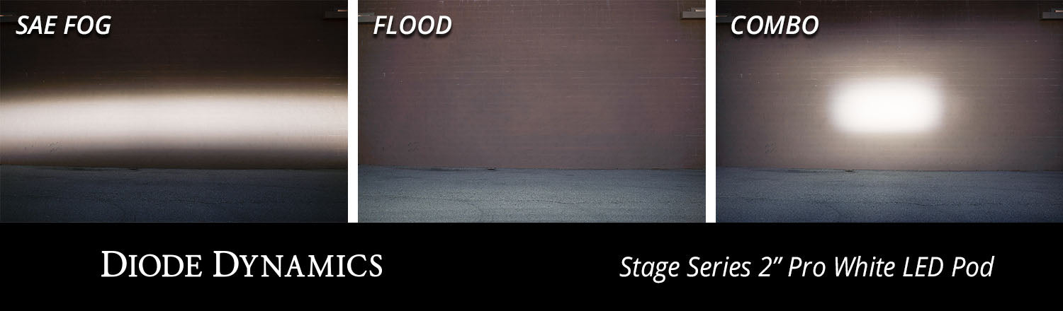 Stage Series 2in LED Pod Pro White Combo Flush RBL Pair Diode Dynamics - TRUCKED UP - Truck Superstore