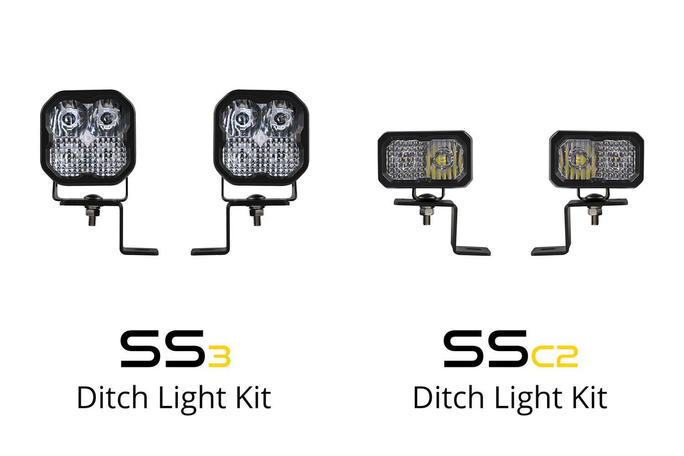 Stage Series Backlit Ditch Light Kit for 2021 - 2022 Ford F - 150, SS3 Pro Yellow Combo Diode Dynamics - TRUCKED UP - Truck Superstore