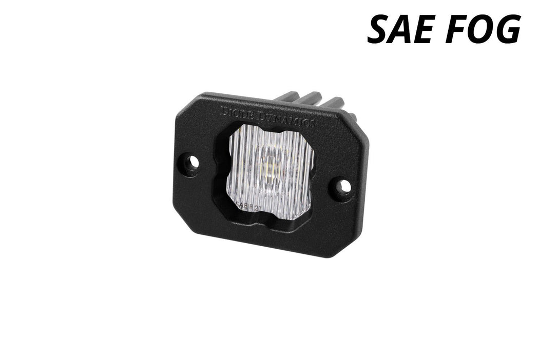 Stage Series C1 LED Pod White SAE Fog Flush ABL Each Diode Dynamics - TRUCKED UP - Truck Superstore