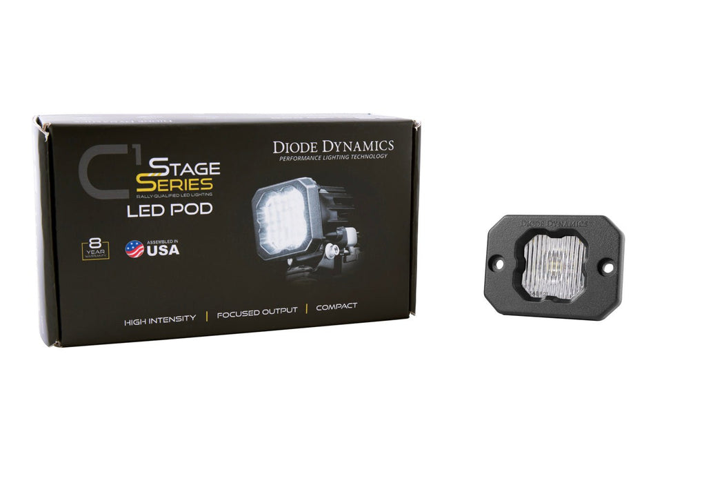 Stage Series C1 LED Pod White SAE Fog Flush ABL Each Diode Dynamics - TRUCKED UP - Truck Superstore