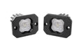 Stage Series C1 LED Pod White SAE Fog Flush ABL Pair Diode Dynamics - TRUCKED UP - Truck Superstore