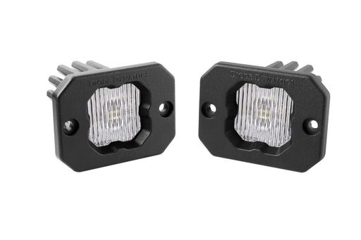 Stage Series C1 LED Pod White SAE Fog Flush ABL Pair Diode Dynamics - TRUCKED UP - Truck Superstore