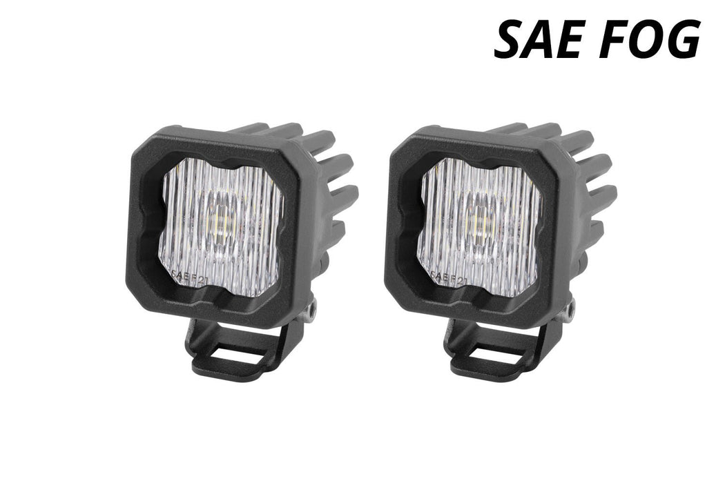 Stage Series C1 LED Pod White SAE Fog Standard ABL Pair Diode Dynamics - TRUCKED UP - Truck Superstore