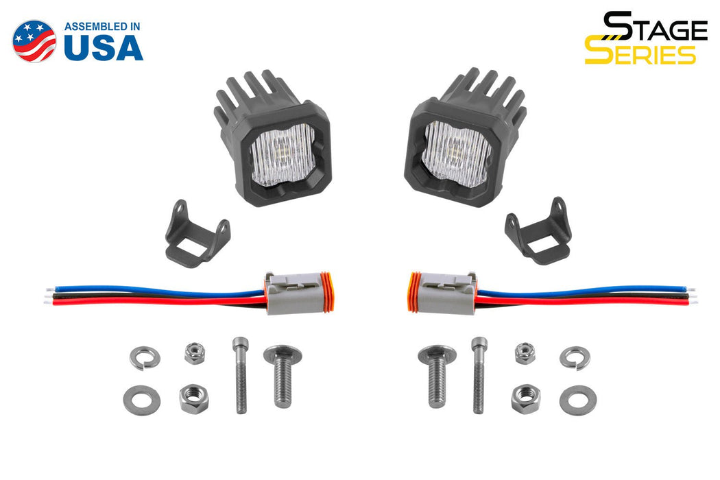 Stage Series C1 LED Pod White SAE Fog Standard ABL Pair Diode Dynamics - TRUCKED UP - Truck Superstore