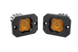 Stage Series C1 LED Pod Yellow SAE Fog Flush ABL Pair Diode Dynamics - TRUCKED UP - Truck Superstore