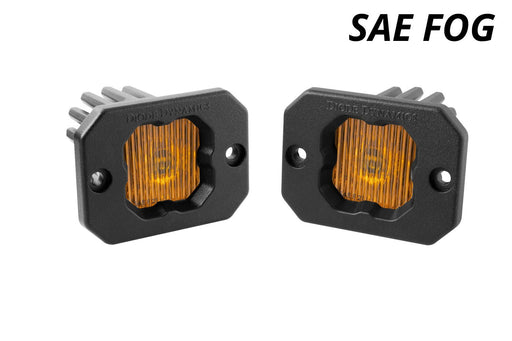 Stage Series C1 LED Pod Yellow SAE Fog Flush ABL Pair Diode Dynamics - TRUCKED UP - Truck Superstore