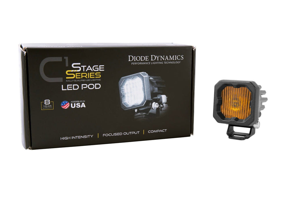 Stage Series C1 LED Pod Yellow SAE Fog Standard ABL Each Diode Dynamics - TRUCKED UP - Truck Superstore