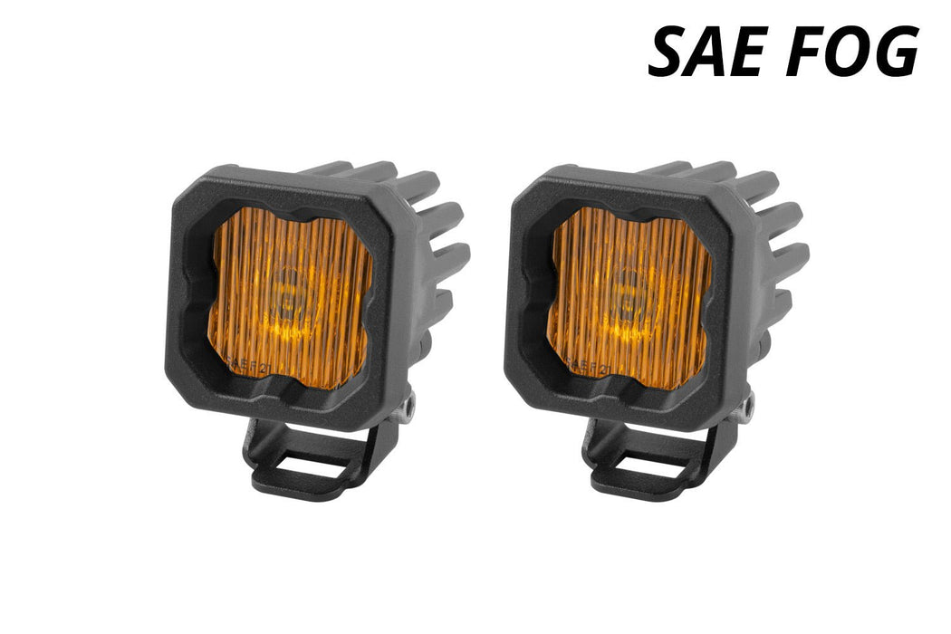 Stage Series C1 LED Pod Yellow SAE Fog Standard ABL Pair Diode Dynamics - TRUCKED UP - Truck Superstore