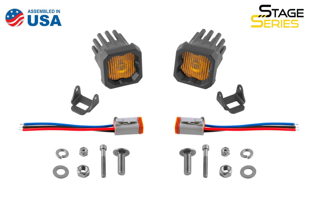 Stage Series C1 LED Pod Yellow SAE Fog Standard ABL Pair Diode Dynamics - TRUCKED UP - Truck Superstore